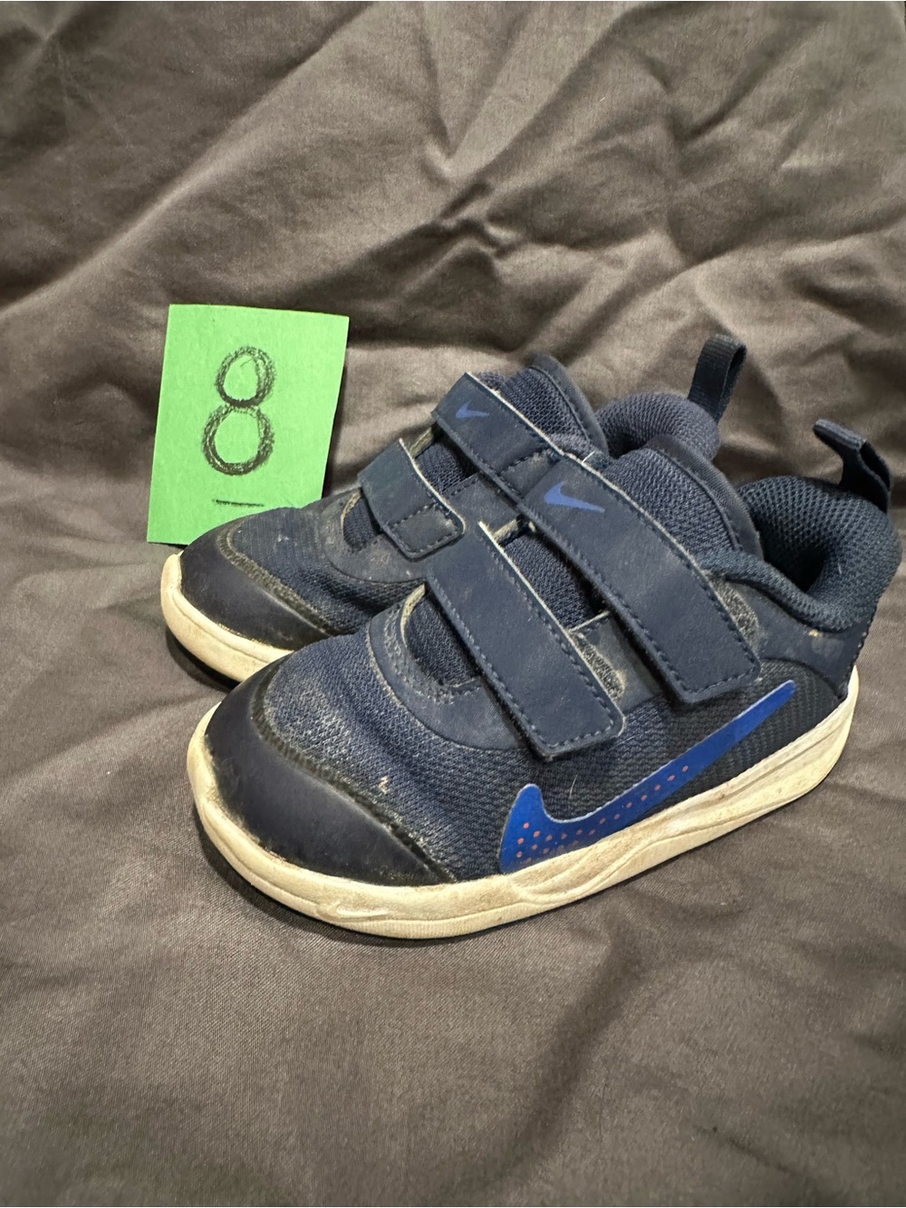 Nike Kids Navy Blue Velcro Sneakers
